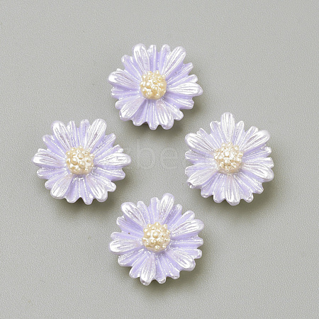 Imitation Pearl Resin Cabochons X-CRES-S302-36D-1
