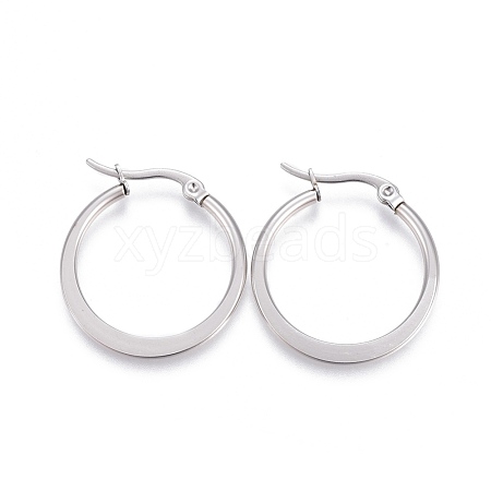 Tarnish Resistant 201 Stainless Steel Hoop Earrings EJEW-A052-27D-1