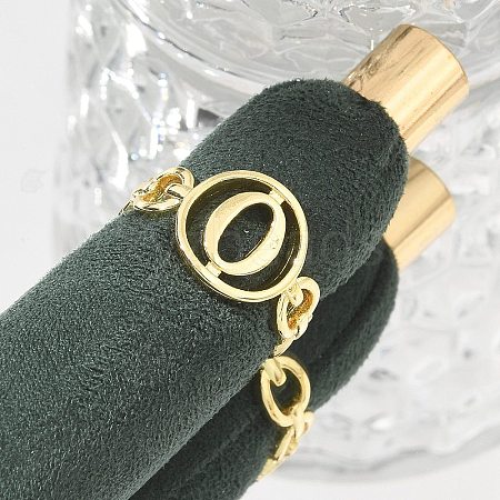 Brass Open Cuff Rings for Women RJEW-K289-01G-O-1