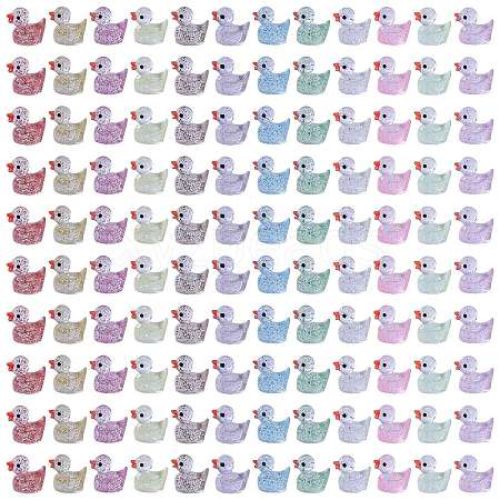 120Pcs 12 Colors Mini Resin Sequins Duck Home Display Decorations RESI-SZ0003-32-1