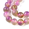 Dyed Natural White Jade Beads Strands G-T138-6mm-210-13-3