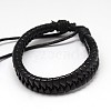 Trendy Unisex Casual Style Imitation Leather and Leather Bracelets BJEW-L302-01-1