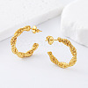 Twist 304 Stainless Steel Stud Earrings for Women OO0866-4