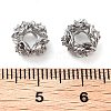 Brass Micro Pave Clear Cubic Zirconia Beads KK-U028-27P-3