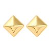 Rhombus 304 Stainless Steel Stud Earrings for Women EJEW-A125-74G-4