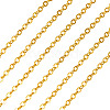 Brass Coated Iron Flat Cable Chains CH-TAC0007-02G-12