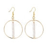 Natural White Jade Beads Dangle Earrings for Women EJEW-JE04710-01-1
