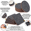 BENECREAT 12Pcs 2 Styles Wool Felt Cup Mat DIY-BC0004-79-5