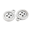 4-Hole Button Tibetan Style Zinc Alloy Charms TIBEP-R334-167AS-RS-3