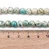 Natural Dyed Marble Beads Strands G-P593-6mm-04-5