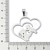 Non-Tarnish 304 Stainless Steel Pendants STAS-C097-12P-3