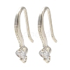 Rack Plating Brass Micro Pave Clear Cubic Zirconia Earring Hooks KK-A231-05S-1