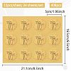 34 Sheets Self Adhesive Gold Foil Embossed Stickers DIY-WH0509-071-2