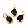 Brass Micro Pave Cubic Zirconia Pendants X-ZIRC-D120-01G-01-1