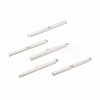 Brass Slide On End Clasp Tubes KK-P031-11-1