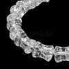 Transparent Crackle Glass Beads Strands GLAA-D025-01K-3