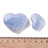 Natural Blue Lace Agate Heart Love Healing Stones G-G126-02-3