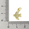 Real 18K Gold Plated Brass Pave Cubic Zirconia Pendants KK-M283-04A-02-3