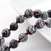 Natural Black Silk Stone/Netstone Necklaces NJEW-D264-09-2