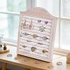 Wooden Photo Frame Shaped Ring Display Easels RDIS-WH0032-008A-4