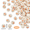 70Pcs Unfinished Natural Wood European Beads WOOD-PH0001-86-4