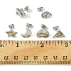 12Pcs 6 Styles 304 Stainless Steel Stud Earring Findings FIND-FS0002-39-5