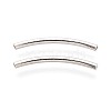 925 Sterling Silver Curved Tube Beads STER-N016-124S-3