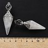 Natural Quartz Crystal Faceted Cone Rock Crystal Big Pendants G-P552-04P-03-3