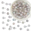 100Pcs Transparent Spray Painted Crackle Glass Beads GLAA-YW0005-15G-1