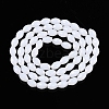 Opaque Solid Color Imitation Jade Glass Beads Strands EGLA-A037-P6x8mm-D01-2