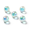 Two Tone UV Plating Rainbow Iridescent Acrylic Beads LS-TACR-D010-03B-02-1