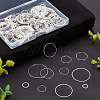   220Pcs 11 Styles Brass Linking Rings KK-PH0009-98S-4