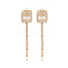 925 Sterling Silver Micro Pave Clear Cubic Zirconia Stud Earrings EJEW-U013-04G-1