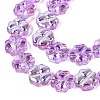 Baking Paint Electroplate Transparent Glass Beads Strands EGLA-Q136-04A-07-3