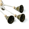 Iron Witch Bells for Door Knob for Protection HJEW-JM02224-3