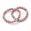 Natural Plum Blossom Jade Beads Stretch Bracelets BJEW-F380-01-B08-8