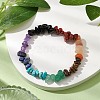 Chakra Natural Obsidian & Amethyst & Lapis Lazuli & Green Aventurine & Tiger Eye & Red Aventurine & Red Jasper BJEW-JB10777-01-2