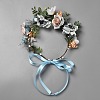 Cloth Artificial Flower Garland Headbands AJEW-WH20019-02B-1