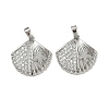 Brass Micro Pave Cubic Zirconia Pendants KK-C093-07P-1