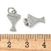 Rack Plating Brass Micro Pave Cubic Zirconia Pendants KK-K392-55P-3