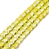 AB Color Plate Glass Beads Strands EGLA-P051-06A-B01-1