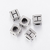 304 Stainless Steel Large Hole Letter European Beads LS-STAS-H428-01AS-H-1