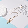 Brass Imitation Macrame Pouch Necklace Makings AJEW-TA00003-2