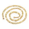 Vacuum Plating 304 Stainless Steel Figaro Chain Necklaces STAS-A051-06G-2