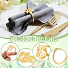 60Pcs Christmas Theme Alloy Leaf Napkin Rings AJEW-PB0001-03G-5