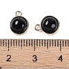 Natural Black Onyx(Dyed & Heated) Pendants G-K372-03G-04-3