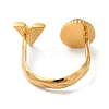 Natural Gemstone Open Cuff Rings for Women RJEW-S415-02G-03-4