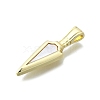 Arrowhead Shape Brass Pendants KK-V010-13G-2