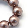 Baking Painted Pearlized Glass Pearl Round Bead Strands X-HY-Q330-8mm-78-3