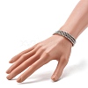 304 Stainless Steel Stretch Bracelets Set for Men Women BJEW-JB06675-2